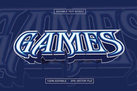 Games editable text | Premium Vector