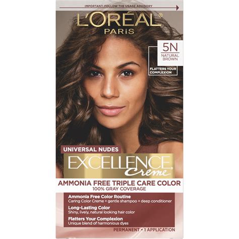 L'Oreal Paris Excellence Universal Nudes Permanent Hair Color, 5N ...