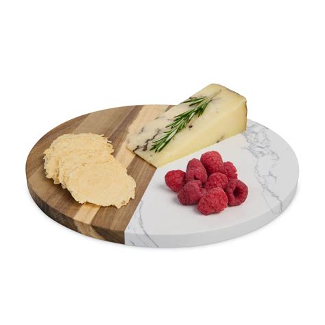 Maison du Fromage Charcuterie Cheese Board, Cultured Marble and Wood ...