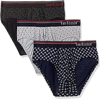 Van Heusen Men Briefs - 100% Combed Cotton - Pack of 3 - Anti Bacterial ...