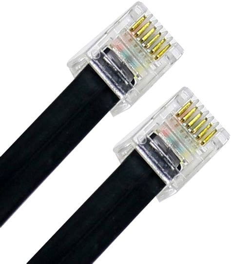 RJ12 6P6C Straight Through Data Cable Cord Wire for POS, Cash Drawer 1M ...