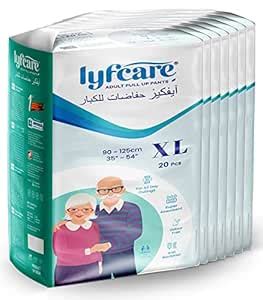 Lyfcare Adult Diapers Extra large Size (XL) - 140 Units (Pack of 7 ...