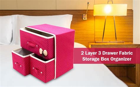 EASYDEX 3 Drawer Storage Box, Multicolour, 2 Layer, Rectangular, 4.72 x ...