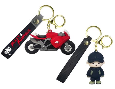 FunBlast Racing Bike Rubber Key Rings/Keychain - Kawaii Keychain, 3D ...