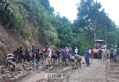 DDMA MOKOKCHUNG TEAM VISITS LANDSLIDE AREA AT NH-202