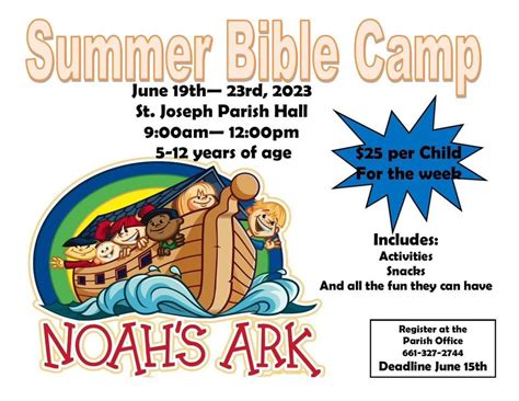 Summer Bible Camp, St. Joseph Church, Bakersfield, June 19 2023 ...