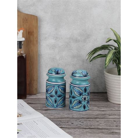 Buy VarEesha Vrinda Green Air Tight Ceramic Pickle Jars Online