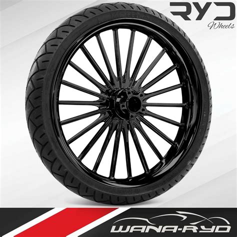 Pulse Blackline 21 X 3.5 Front Wheel Tire Package - 2000-2017 Honda ...