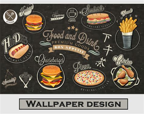 Modern Burgers And Fast Food Restaurant Wallpaper – Home Decoram