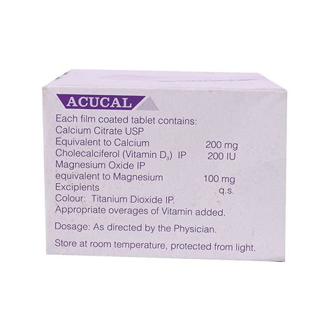 Acucal Tablet 10's Price, Uses, Side Effects, Composition - Apollo Pharmacy
