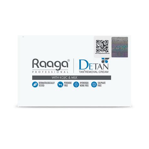 raaga detan tan removel cream with kojic & milk 72g