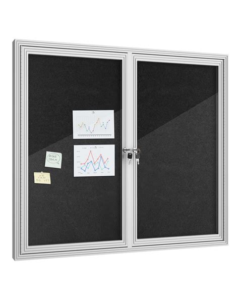 Mifuro 36"x48" Enclosed Bulletin Board, Outdoor Lockable Weather ...