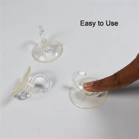 7487 Transparent Rubber Vacuum Sucker Hooks Hanger Strong Suction Cup ...