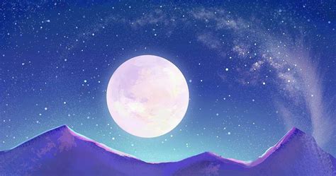 【睡前故事】为什么月亮和星星总是跟着我们走呢？_景物
