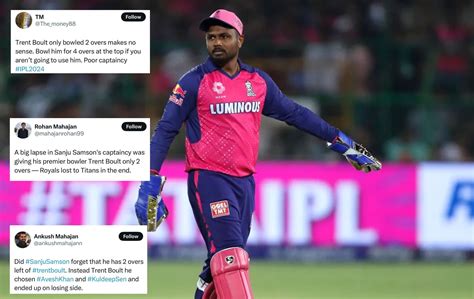 "Hopeless captaincy" - Sanju Samson faces wrath of fans following RR's ...