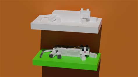 Image result for Cartoon Cat 3D Model Minecraft