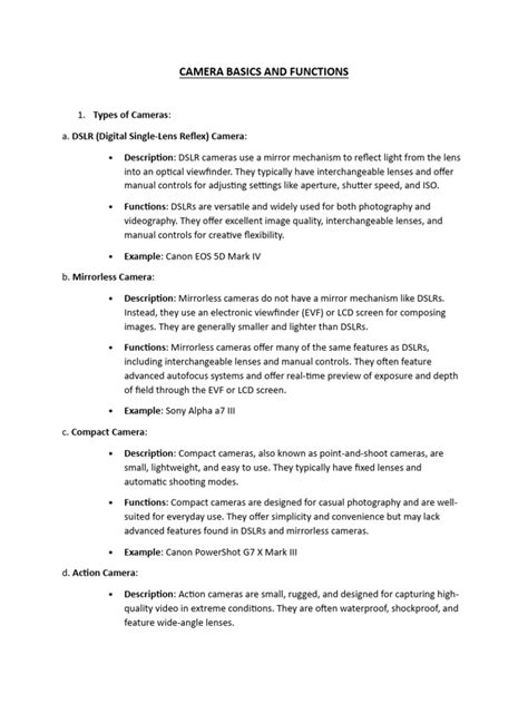 Image result for Video Camera Basics Graph