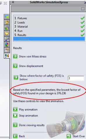 SolidWorks Stress Analysis Tutorial 的图像结果