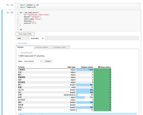 Bamboolib for Python 的图像结果