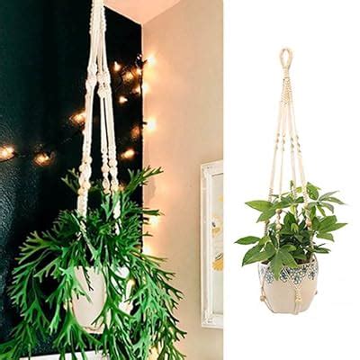 Buy 90cm 2 pcs Indoor Plant Hanging Macrame Flower Pot Hanging Macrame ...