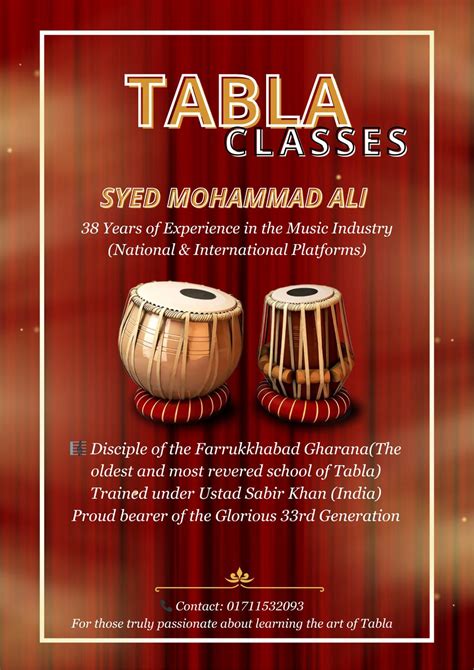 Syed Md Ali - 🎵 TABLA CLASSES 🎵 From Basics to Advanced –... | Facebook