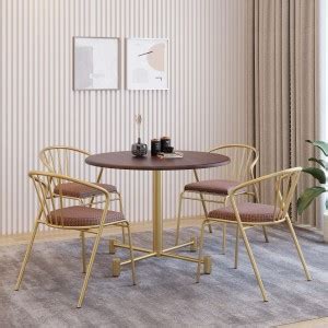 Cherry Wood Rosewood And Wrought Iron Metal 4 Seater Dining Set Price ...