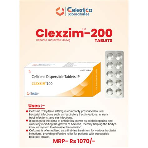 CLEXZIM-200 Tablets Chemross Lifesciences Pvt. Ltd.