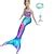 Kids Girls' Five Piece Mermaid Swimwear Swimwear Bikini Swimming ...