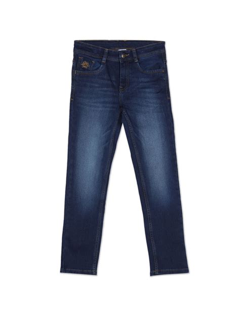 Boys Blue Mid Rise Skinny Fit Stone Wash Jeans – U.S. Polo Assn. India