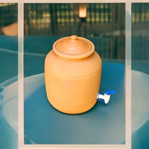 RAJENDER CLAY HANDICRAFT Handmade Clay Water Jug 15 Liter with Tap ...