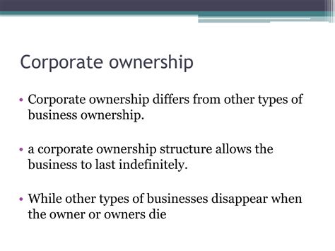 Corporate ownership structure | PPTX