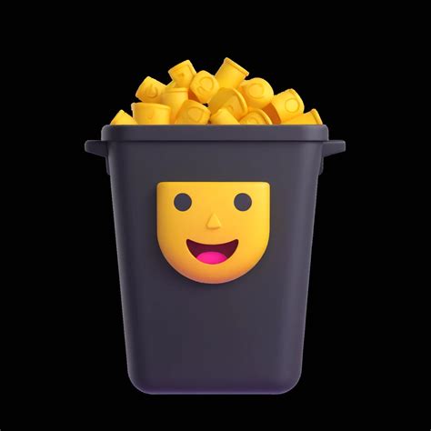 trash can 3D emoji style emoji | AI Emoji Generator
