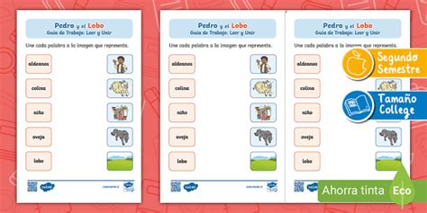 Guía de Trabajo Pedro y el Lobo Leer