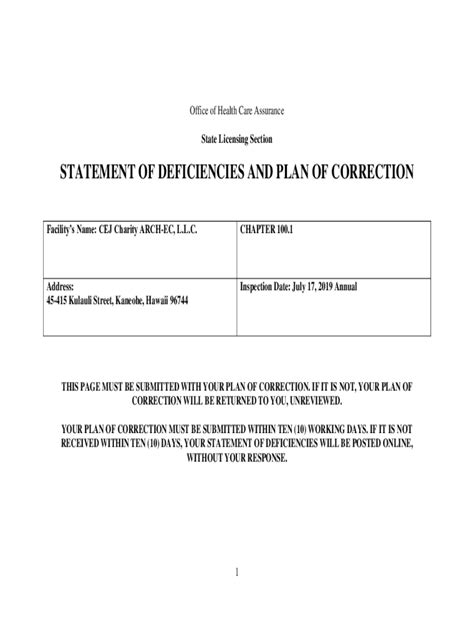 Fillable Online Facilitys Name: CEJ Charity ARCH-EC, L Fax Email Print ...