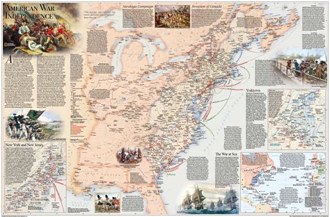American Revolutionary War Wall Map by National Geographic - MapSales