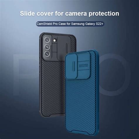 Nillkin CamShield Pro cover case for Samsung Galaxy S22 Plus (S22+) Bl ...