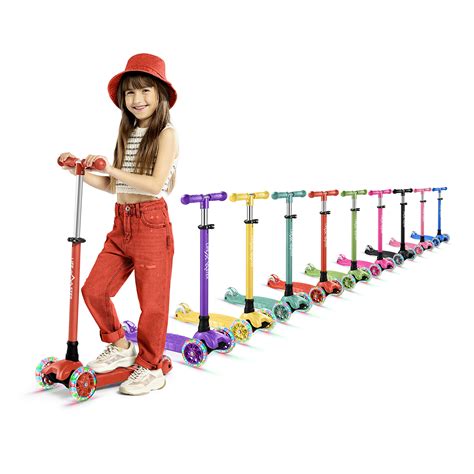 Snapklik.com : Kids Scooter Children And Toddler 3 Wheel Kick Scooter LED Wheel Lights ...