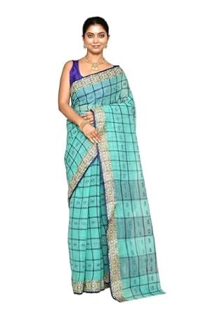 Buy TANTSHREE Women’s Traditional Bengal Tant Handloom Cotton Saree ...