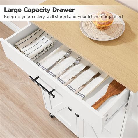 HOOBRO Kitchen Island with Power Outlet, Kitchen India | Ubuy