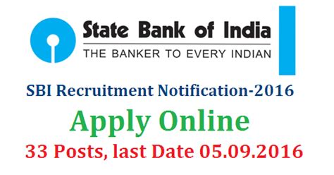 SBI State Bank of India Recruitment Notification various Posts Apply ...