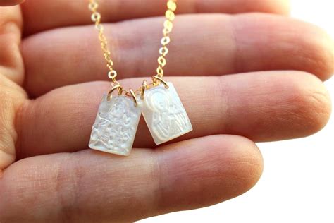 Scapular Necklace, Scapular Jewelry, Mary and Jesus | Ubuy India