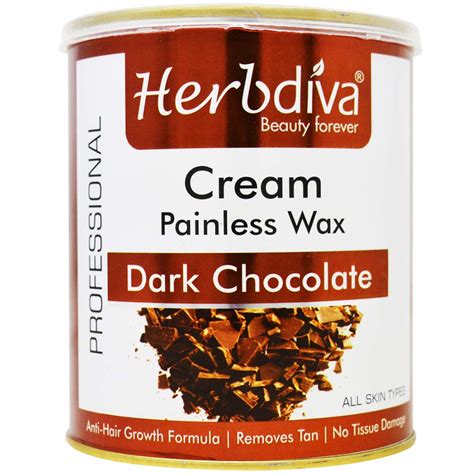 Herbdiva Dark Chocolate Cream Hair Removal Wax 800gm : Amazon.in ...