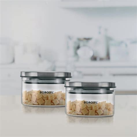 Buy BOROSIL Storage Container Glass Jars- Set of 2- 300ml from Borosil ...