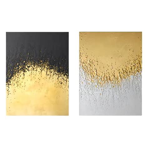 Artzilla by artworks lady- Golden Textured Art Set of 2 | Panel Artwork ...
