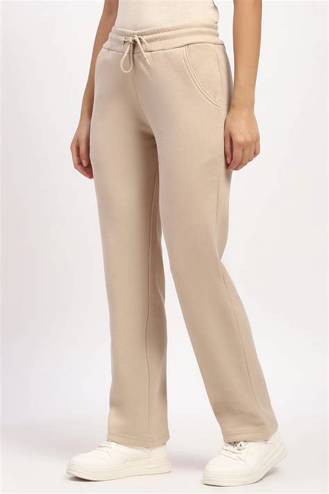 Beige Fleece-Lined Winter Lower-Global Republic styled for women who