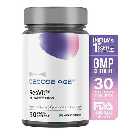 Decode Age ResVit Blend of Trans Resveratrol|Reduces Obesity,Blood ...