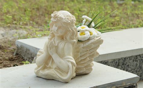 Wonderland Praying Angel Flower Pot | Material Resin| Height 7.4 Inches ...