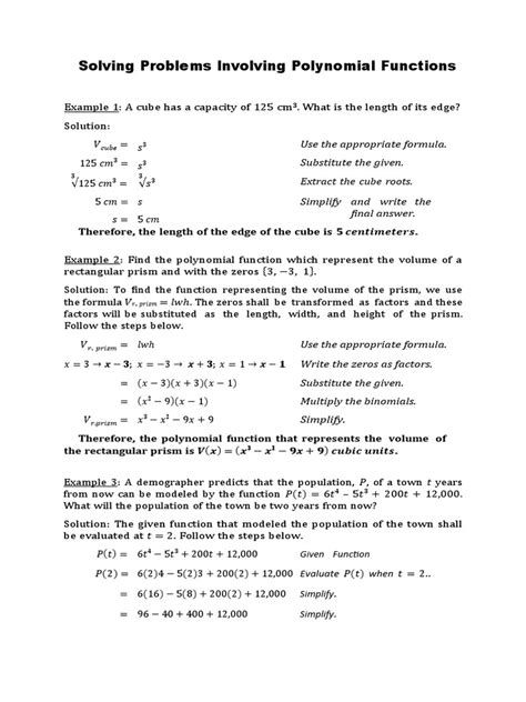 Solving Polynomial Functions 的图像结果