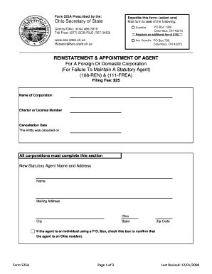 OH Form 525A 2008-2026 - Fill and Sign Printable Template Online
