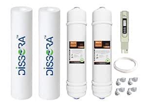Dissora Gold 10” Inline Filter Cartridge Set (Pre Activated Carbon ...